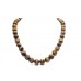 Necklace Strand String Womens Beaded Women Jewelry Tigers Eye Stone Beads B132